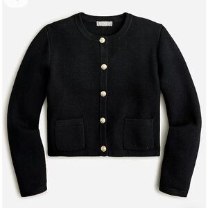 J.Crew Emilie Sweater Lady Jacket Black size medium